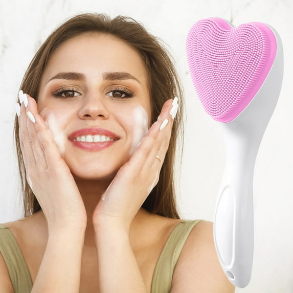 Tkrady Facial Cleansing Brush Cleaning Bath Brush Handheld Brush Gentle Exfoliating Facial Cleansing Brush For Beauty Makeup Tool