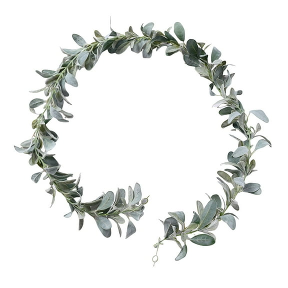 Tkrady Flocking Rabbit Ear Leaf Rattan - Home Wall Decoration Sheep Ear Christmas Decoration