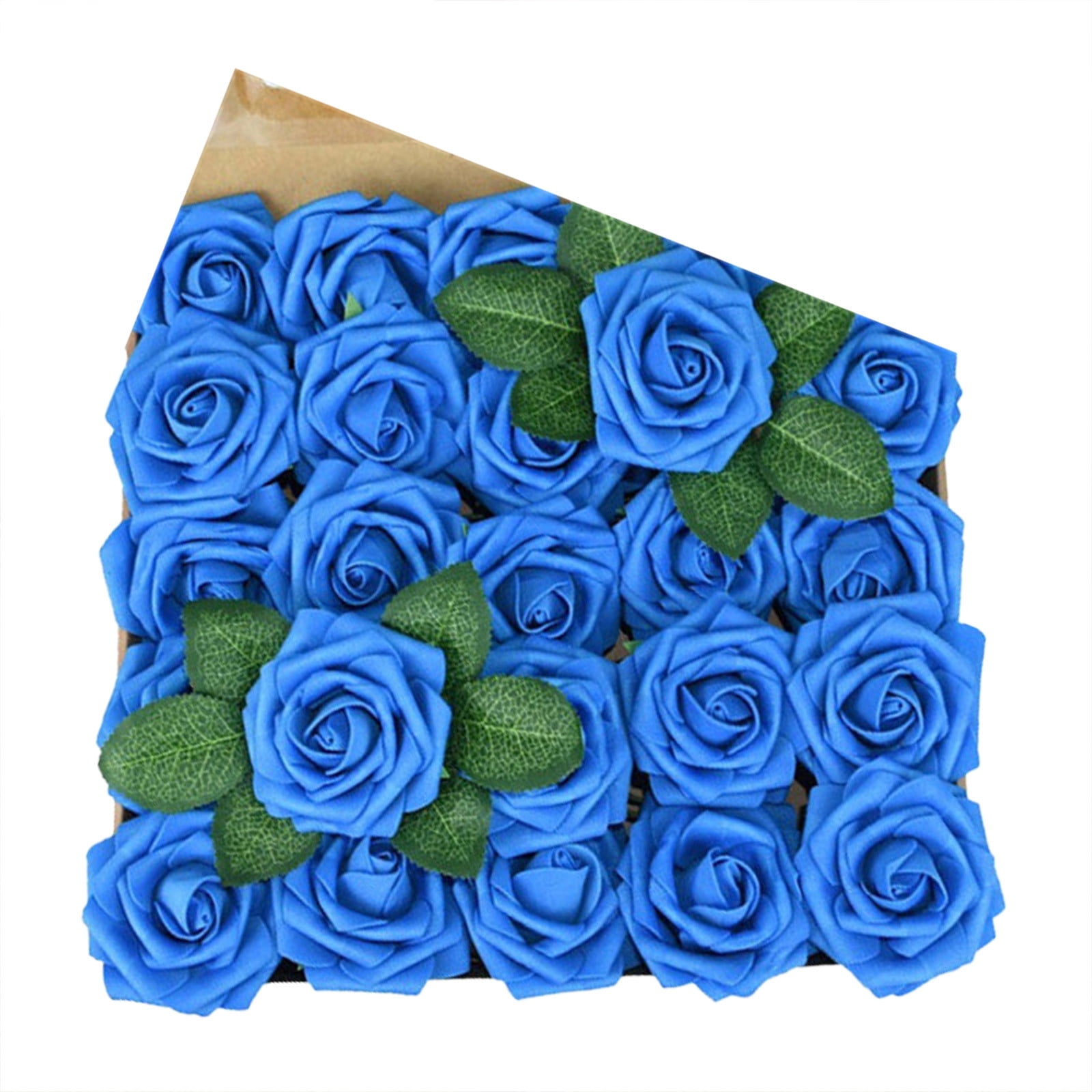 Tkrady Floroom Artificial Flowers 25pcs Real Looking Ivory Foam Roses ...
