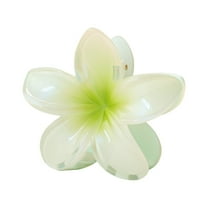 Tkrady Flower Claw Clip for Women, Hawaiian Plumeria Hair Clip,Preppy Flower Hair Clips, Hibiscus Hair Clip, Hawaii Hair Accessories for Thick Hair, Gifts for Women Teen Girls