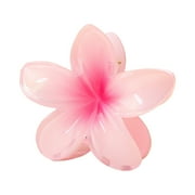 Tkrady Flower Claw Clip for Women, Hawaiian Plumeria Hair Clip,Preppy Flower Hair Clips, Hibiscus Hair Clip, Hawaii Hair Accessories for Thick Hair, Gifts for Women Teen Girls