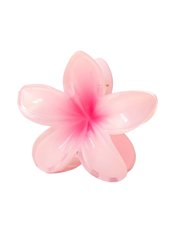 Flower Claw Clip for Women, Hawaiian Plumeria Hair Clip,Preppy Flower Hair Clips, Hibiscus Hair Clip, Hawaii Hair Accessories for Thick Hair, Gifts for Women Teen Girls
