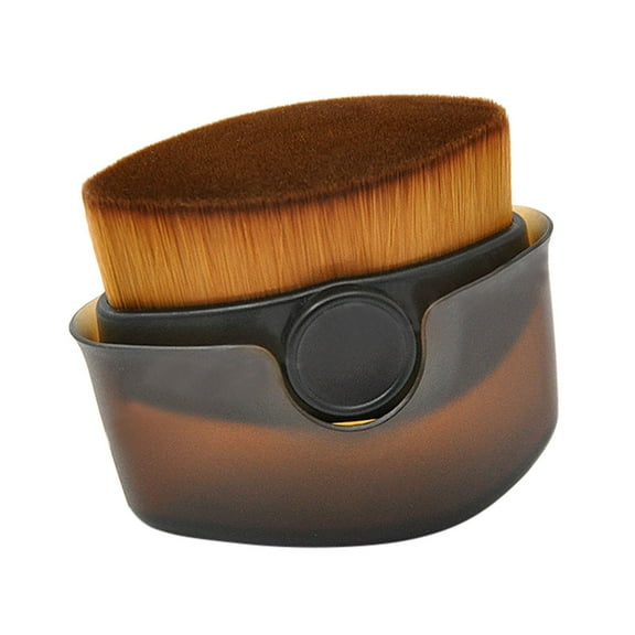 Tkrady Foundation Makeup Brush for Blending Liquid, Cream or Flawless Powder Cosmetics with Protective Case