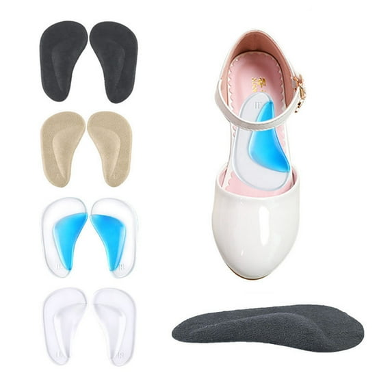 Tkrady Gel Arch Support Cushions for Flat Feet, Shoe Insoles for Flat Feet, Reusable Arch Inserts for Plantar Fasciitis, Arch Support Shoe Inserts for Men & Women (4 Colors - 4 Pairs)