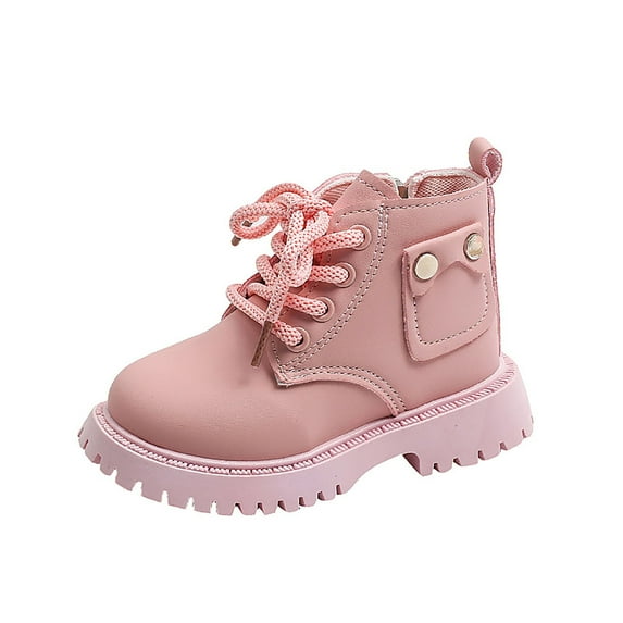 Tkrady Girls Boots Autumn Winter New Casual Lightweight Durable Fashion Warm Short Boots, Sizes 1-6 Years