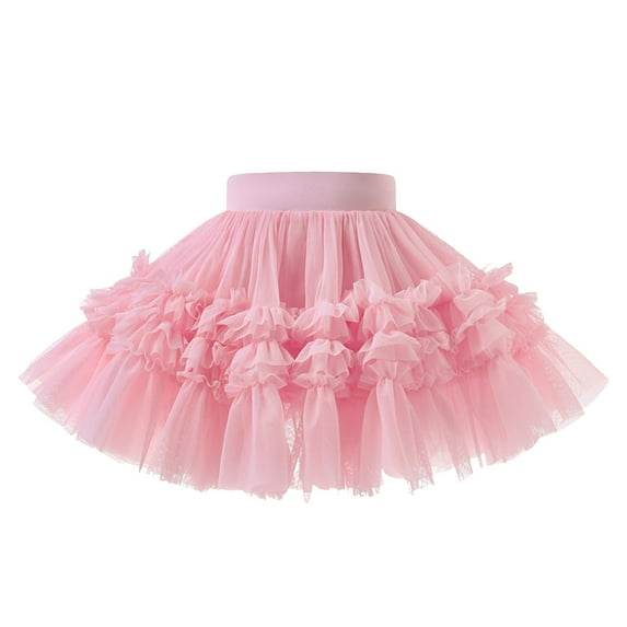 Tkrady Girls Skirt Summer New Mesh Soft Lightweight Tutu Kids Skirt, Sizes 1-13 Years