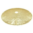 thumbnail image 1 of Tkrady Gold Sequins Tree Skirt 24 Inches Mini Christmas Tree Skirts 5mm Sequins and Velvet Tree Skirt Mats for 4ft Trees Decorations, 1 of 1