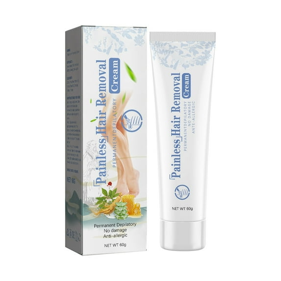 Tkrady Hair Removal Cream: Hair Removal For Women and Men - Bikini Hair Removal Cream - Painless Depilatory Cream - Intimate - Body Legs Arms Underarms - Skin Friendly - 60g
