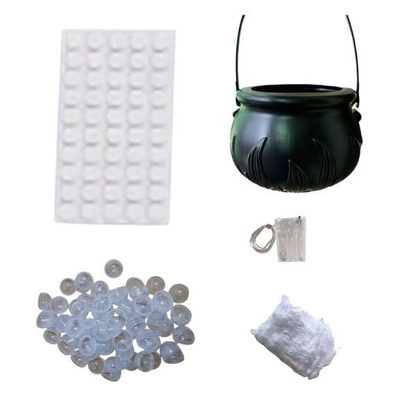 Tkrady Halloween Decorations Indoor,Bubble Witch Cauldron DIY Set,Halloween Party Decorations, Cauldron Pot,Black Witches Cauldron for Halloween Kitchen Table Decor