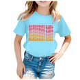 thumbnail image 1 of Tkrady Kids Girls Summer New Crewneck Children's Short Sleeve T Shirt Tops Cartoon Graphic Children's Tee, Sizes 1-12 Years, 1 of 5