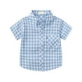 thumbnail image 1 of Tkrady Kids Girls Summer New Plaid Short Sleeve Shirt Casual Breathable Tops, Sizes 1-15 Years, 1 of 4