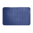 thumbnail image 1 of Tkrady Memory Foam Bath Mat Large Size 31.5 by 20 Inches, Soft and Comfortable, Super Water Absorption, Non-Slip, Thick, Machine Wash, Easier to Dry for Bathroom Floor Rug, Blue, 1 of 3
