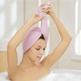 thumbnail image 1 of Tkrady Microfiber Hair Towel Wrap - For Women & Kids - Travel & Bathroom Essential - Quick Dry Hair Turban for Curly, Long & Thick Hair - 1 Pack (Pink), 1 of 6