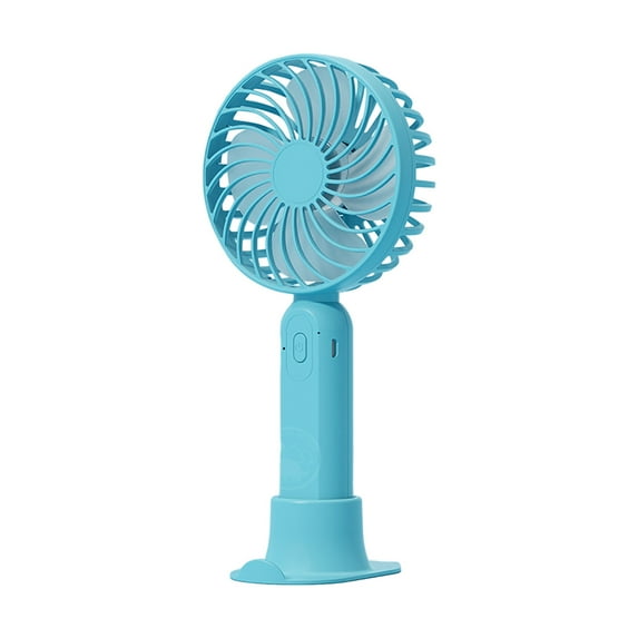 Tkrady Mini Portable Fan Handheld Fan, 3 Speed USB C Rechargeable Battery Operated Mini Pocket Personal Lash Fan with Lanyard Base Cooling Desk Fan for Kids Girls Women Travel Indoor Outdoor Blue