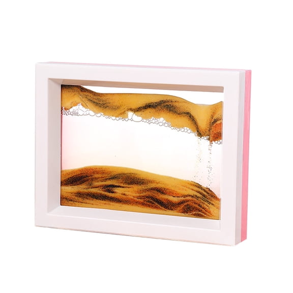 Tkrady, Moving Sand Art Picture, Moving Desktop Art, Sand in Motion, Medium (18x14x3.3cm, Purple)