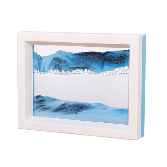 Tkrady, Moving Sand Art Picture, Moving Desktop Art, Sand in Motion, Medium (18x14x3.3cm, Purple)