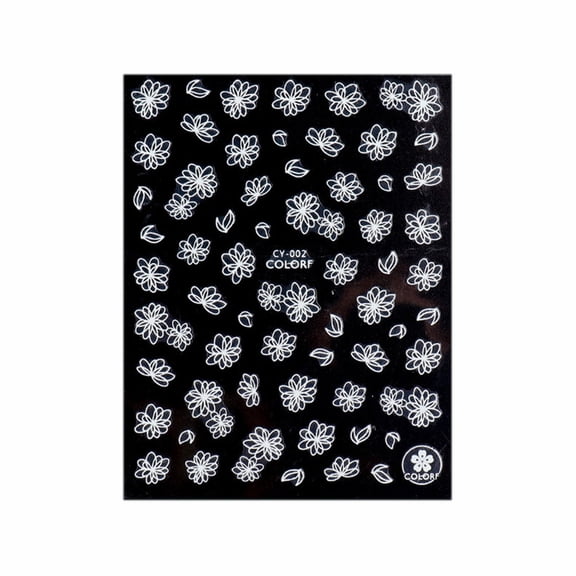 Tkrady Nail Art Stickers 3D Self-Adhesive Nail Decals Design Butterfly Floral Leaf Vine Nail Sticker Decoration Manicure Tips Acrylic Nails Art Decal Supplies-B