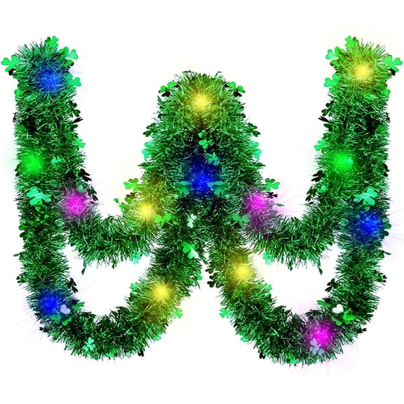 Tkrady New St. Patrick's Day Lighted Tops Hanging Decoration Party Decoration Irish Festival Color Strips