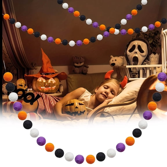 Tkrady One Set of Felt Ball 30 Party Decorations Garland 2024 Edition Party Decor for Themed Events And Hanging