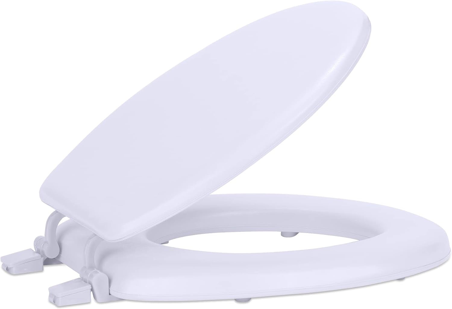 Tkrady Padded Toilet Seat, 17 Inch Cushioned Soft Seat, Easy Installation, Easy Clean, Oval, White