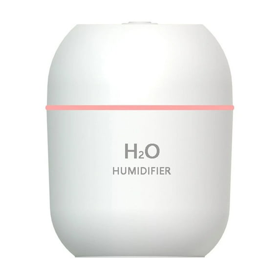 Tkrady Portable Mini Humidifier, Colorful, Cool Mist, USB Powered. for Bedroom, Office & Car (White)