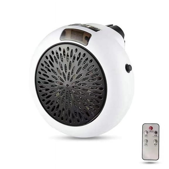 Tkrady Professional Fan Heater, Advanced Heat Flow Technology 900W White Digital Thermostat Plug In Electric Heater Fan Remote Timer To Heat Any Room.