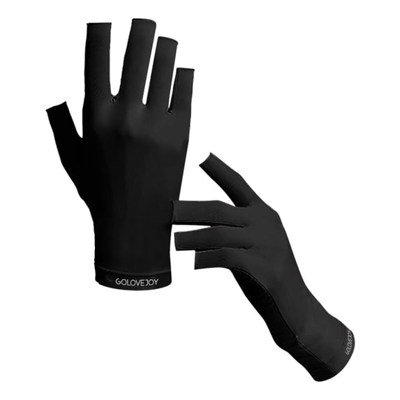 Tkrady Protection Gloves For Gel Nail Lamp Protection Gloves Nail Skin Care Fingerless Gloves To Protect Hands
