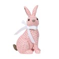 thumbnail image 1 of Tkrady Rattan Effect Resin Bunny Easter Decor,Table Rabbit Easter Decorations,Spring Bunnies Decoration Statue Figurine for Home Farmhouse (Pink, Sedentary), 1 of 6