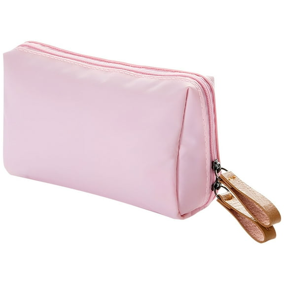 Tkrady Small Makeup Bag for Purse, Makeup Pouch Small Cosmetic Bag Mini Portable Handbag for Women and Girls (Pink)