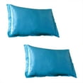 thumbnail image 1 of Tkrady Standard Satin Pillowcase With Border Set of 2, Silky Satin Pillow Cases for Women Ruffle Pillow Shams Covers Princess Room Decoration, with Envelope Closure-N, 1 of 6