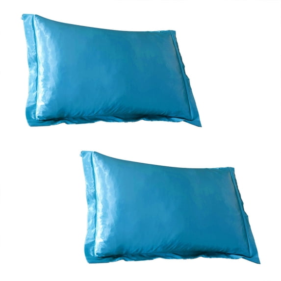 Tkrady Standard Satin Pillowcase With Border Set of 2, Silky Satin Pillow Cases for Women Ruffle Pillow Shams Covers Princess Room Decoration, with Envelope Closure-N
