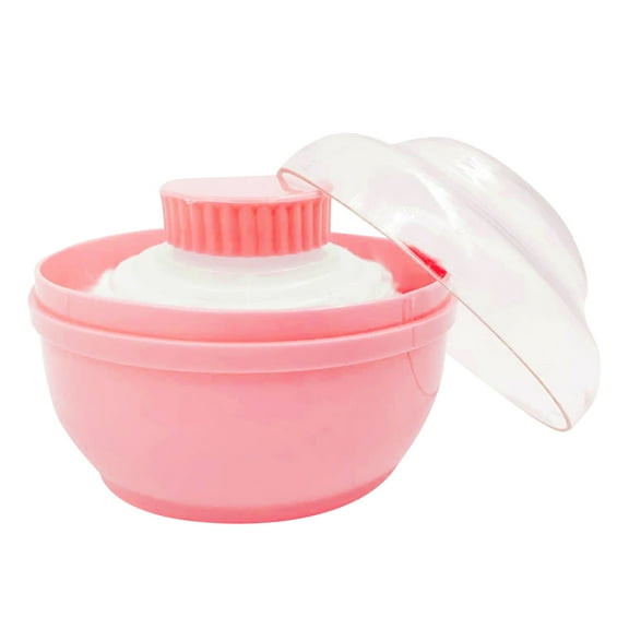 Tkrady Storage Body Powder Container, Large Fluffy Body After Bath Powder Case Body Villus Powder Puff Box Makeup Cosmetic Talcum Powder Container With Hand Holde