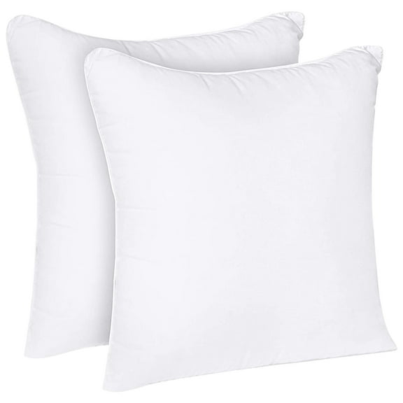 Tkrady Throw Pillows Inserts 35x35cm, Set of 2 Square Form Cushion Stuffer for Couch, Sofa, Bed - Indoor Decorative Pillows Inserts - White