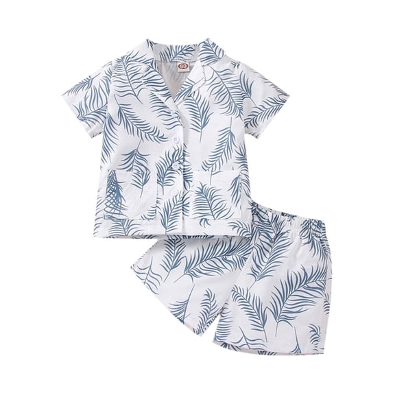 Tkrady Toddler Boys Clothes Casual Short Sleeve Shirt Tops Shorts Pants Set, Sizes 0-3 Years