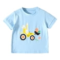 thumbnail image 1 of Tkrady Toddler Boys Girls Crew Neck Short Sleeve T Shirt Cartoon Graphic Casual Tops , Sizes 1-6 Years, 1 of 7