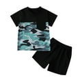 thumbnail image 1 of Tkrady Toddler Clothes for Boys Beautiful Graphic Short Sleeve T Shirt Tops Shorts Set Outfits, Sizes 0-3 Years, 1 of 7