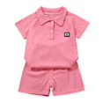 thumbnail image 1 of Tkrady Toddler Girl Outfits Spring Summer Short Sleeve Shirts Shorts Set Casual Loose Suit, Sizes 3-10 Years, 1 of 6