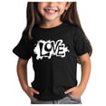 thumbnail image 1 of Tkrady Toddler Girls Shirts Valentine's Day New Round Neck Short Sleeve Cute Shirts Tops, Sizes 1-12 Years, 1 of 6