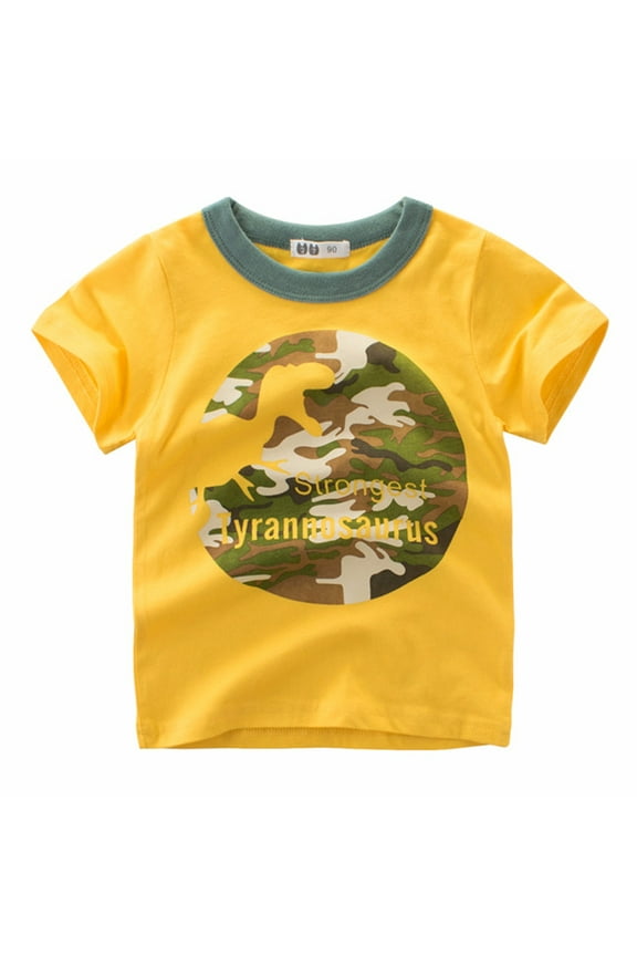 Toddler Kids Boys Camouflage Graphic Crew Neck Short Sleeve T Shirts Tops, Sizes 1-7 Years