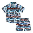 thumbnail image 1 of Tkrady Toddler Outfits for Boys Summer New Casual Short Sleeve T Shirt Tops Shorts Set, Sizes 1-8 Years, 1 of 5