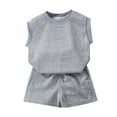 thumbnail image 1 of Tkrady Toddler Outfits for Boys Summer New Loose Sleeveless T Shirt Shorts Set, Sizes 1-11 Years, 1 of 4