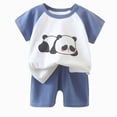 thumbnail image 1 of Tkrady Toddler Outfits for Boys Summer Pure Cotton Short Sleeve New T Shirt Shorts Set, Sizes 1-9 Years, 1 of 6