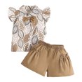 thumbnail image 1 of Tkrady Toddler Outfits for Girl New Exquisite Prints Short Sleeve Tee Tops Shorts Set, Sizes 0-4 Years, 1 of 7