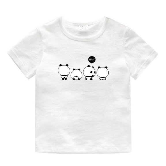Tkrady Toddler Summer Cute Fashion Short Sleeve T Shirts Cartoon Prints Tops for Boys Girls, Sizes 1-5 Years