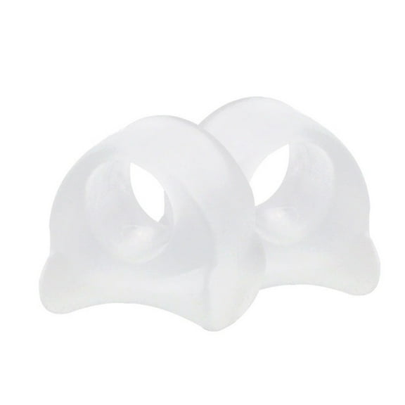 Tkrady Toe Spacers, 2 Gel Toe Separators for Curled and Overlapping Toes, Bunions, Hammer Toe Straightener, Big and Second Toe Spreader - Clear