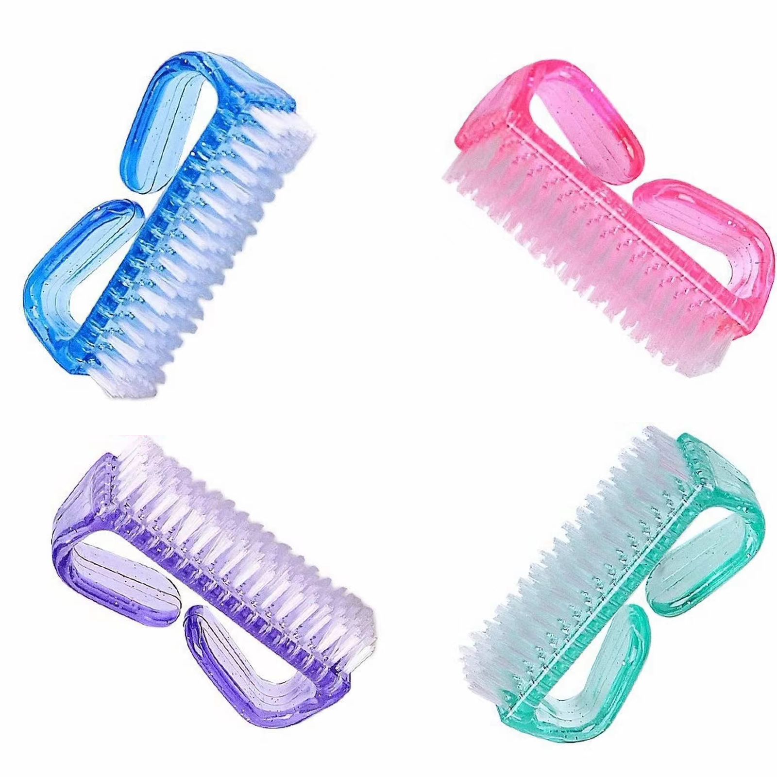 Tkrady Tool Manicure 4 PCS Nail Brushes Finger Fingernail Brush for Nail Brushes Cleaning