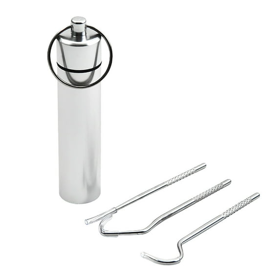 Tkrady Tooth Care Tooth Cleaning 3pcs Stainless Steel Tooth Hygiene Kit Scraper Probe Tweezers Tool