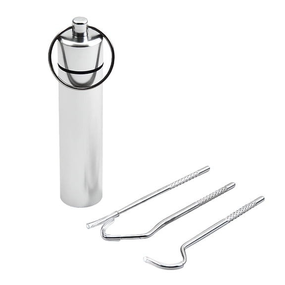Tkrady Tooth Care Tooth Cleaning 3pcs Stainless Steel Tooth Hygiene Kit Scraper Probe Tweezers Tool