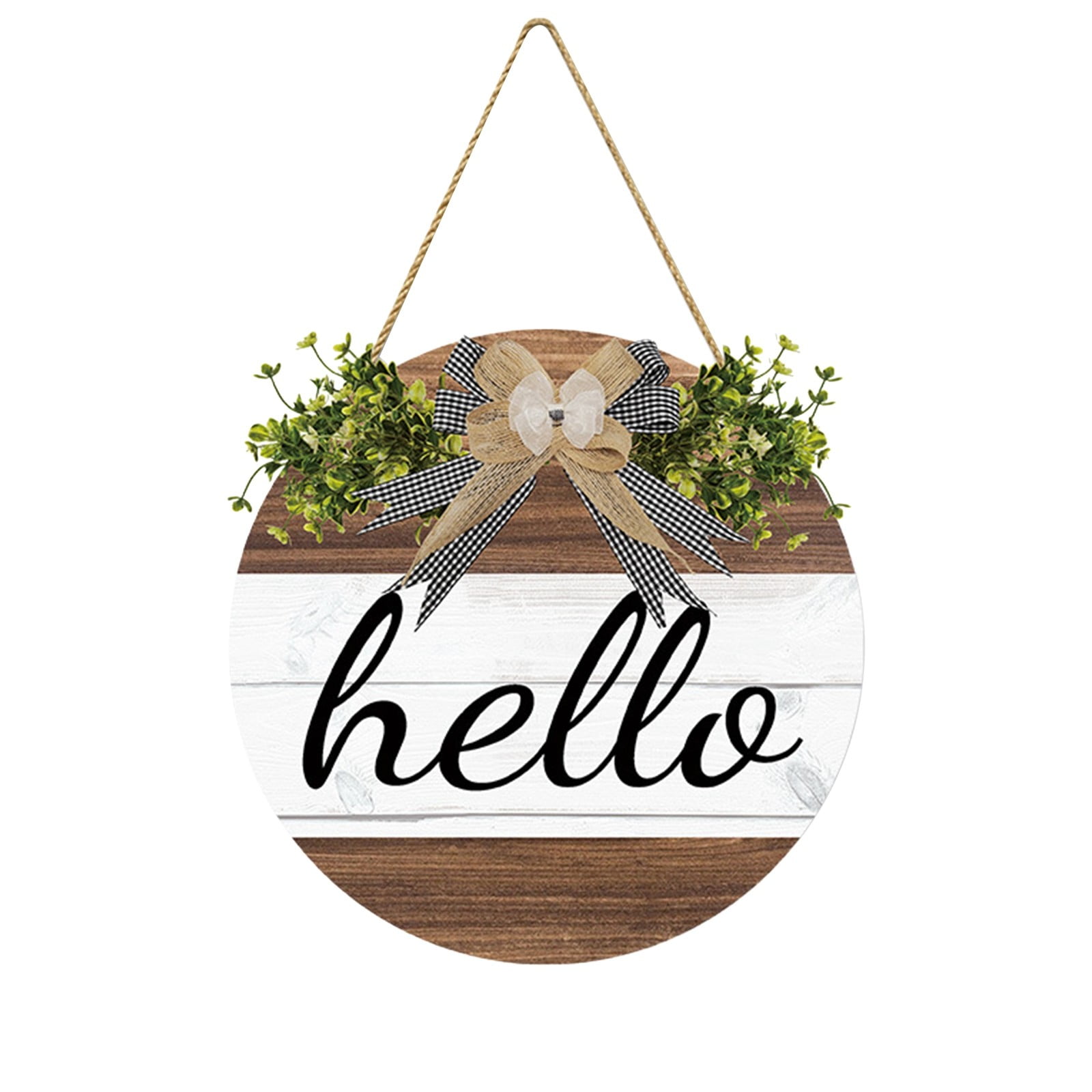Tkrady Welcome Sign for Front Door 12'' Wood Farmhouse Spring Summer ...