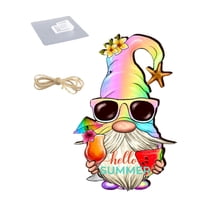 Tkrady Wooden Welcome Door Hanger - Welcome Listing Summer Door Plaque With Lanyard Home Decor